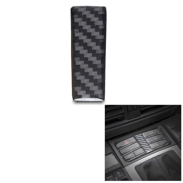 Real Bright Soft Car Interior Carbon Fiber Sticker DecorationFor Porsche Macan 2014-19 Carbon Fiber Central Console Panel Cover StickerAuto Car Protection Interior Accessories