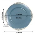 thumbnail image 3 of Balsa Circle 6 Dusty Blue 13" Acrylic Round Charger Plates Decorations Embossed Rim, 3 of 7