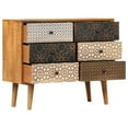 thumbnail image 2 of vidaXL Sideboard with Printed Pattern 90x30x70 cm Solid Mango Wood, 2 of 5