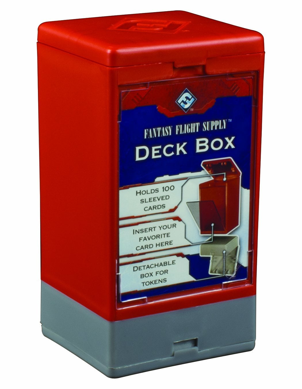 Fantasy Flight Supply Deck Boxes (Red), Safely stores up to 100 sleeved cards By Fantasy... by