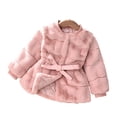 thumbnail image 2 of Hicidod Baby Fleece Jacket Girls Winter Faux Fur Coat Fuzzy Cute Warm Coat Thick Furry Comfortable Outerwear, 2 of 6