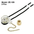 thumbnail image 2 of Pull Chain Switch On-Off ZE-109 for Ceiling Fan Lamp Light Clear Golden 2Pack, 2 of 6