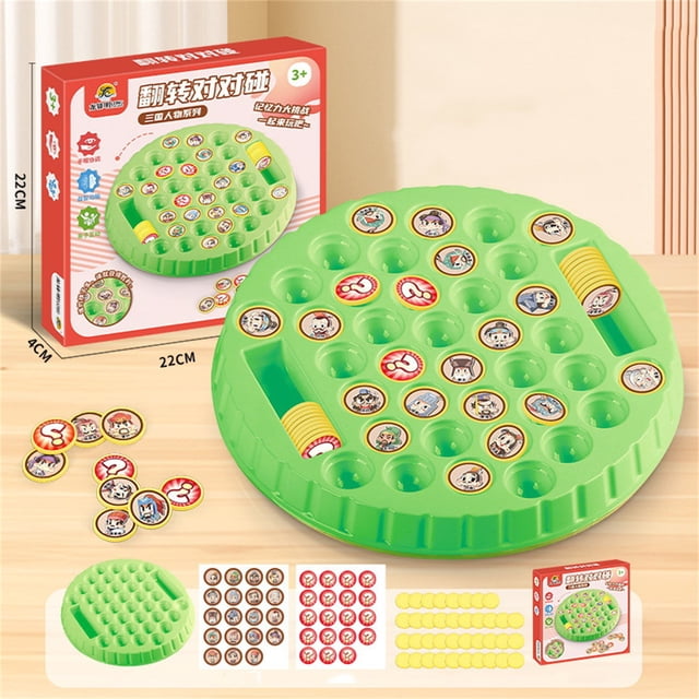 SIYTUAU E Type Flip Flop Toys For Two Pairs Of Animals Puzzle Desktop Parent Child Interactive For Cognitive Exercise Plastic Memory Game For Kids And Friends E