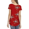 thumbnail image 3 of GRNSHTS Womens Floral Printed Tunic Tops Short Sleeve Swing Blouse Shirt, 3 of 4