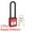 Red, variant on Unique Bargains Lockout Tagout Locks 3 Inch Shackle Key Different Padlock Plastic Lock Red 2 pcs