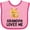 Pink and Fuchsia, variant on Inktastic Bees-moon Grandpa Loves Me Boys or Girls Baby Bib