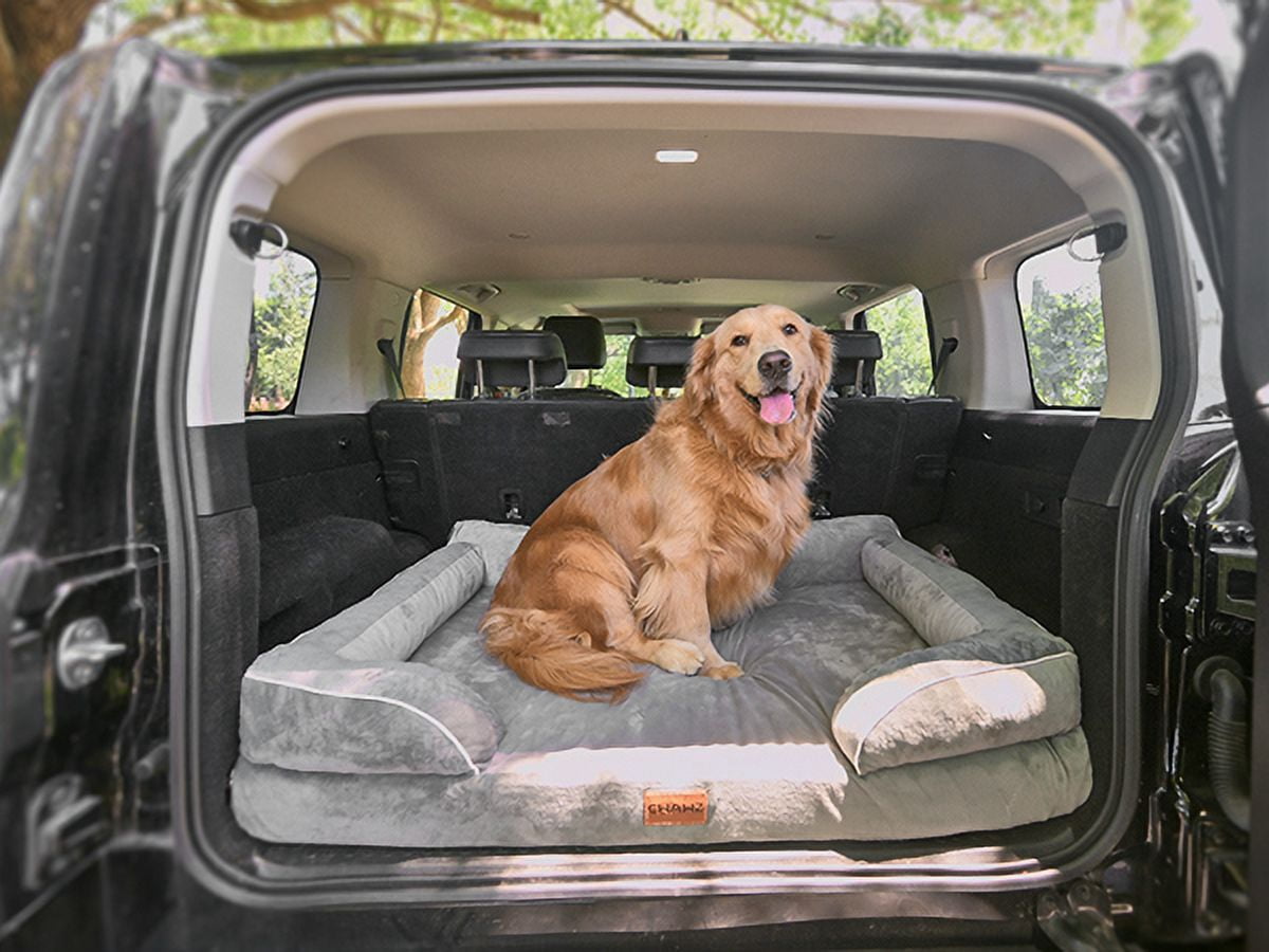 Bestco XL Orthopedic Dog Bed 42" Waterproof Dog Sofa Bed with Removable Washable Cover Light Gray