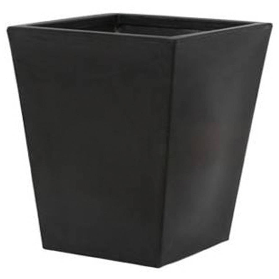 Tusco Products Cosmopolitan Planter- Square- Black- 22in in the Pots