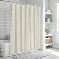 thumbnail image 6 of Sage Green Striped Standard Shower Curtain Set, Waterproof Shower Curtains for Bathroom, Modern Farmhouse Green Stripes Washable Fabric Cloth Bath Curtain for Bathtub with Hooks 72x72 Inches, 6 of 6