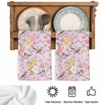 thumbnail image 5 of Pink Spring Floral Kitchen Towels Set of 2, Elegant Farmhouse Flowers Birds Watercolor Absorbent Dish Towels for Kitchen, Microfiber Hand Towel, Quick Drying Tea Towel for Cleaning Dishcloths, 5 of 7