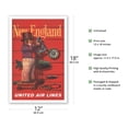 thumbnail image 2 of New England - United Air Lines - Vintage Airline Travel Poster by Stan Galli c.1955 - Master Art Print (Unframed) 12in x 18in, 2 of 4