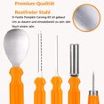 thumbnail image 3 of Kit de herramientas para tallar calabazas de Halloween, 13 piezas, suministros profesionales para cortar calabazas, kit de herramientas de acero inoxidable para alargar y engrosar para decoración de Halloween Levamdar OTTO-2034504, 3 of 7