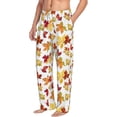 thumbnail image 5 of Cauagu Autumn Leaves 1 Mens Pajama Pants Sleep & Lounge Pants,PJ Bottoms with Pockets-Large, 5 of 7