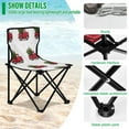 thumbnail image 4 of 600D Oxford Camping Chair Portable Foldable Chair Supports 220 lbs for Picnic, Fishing, Backpacking Truck Carrying Tree Pattern, 4 of 8