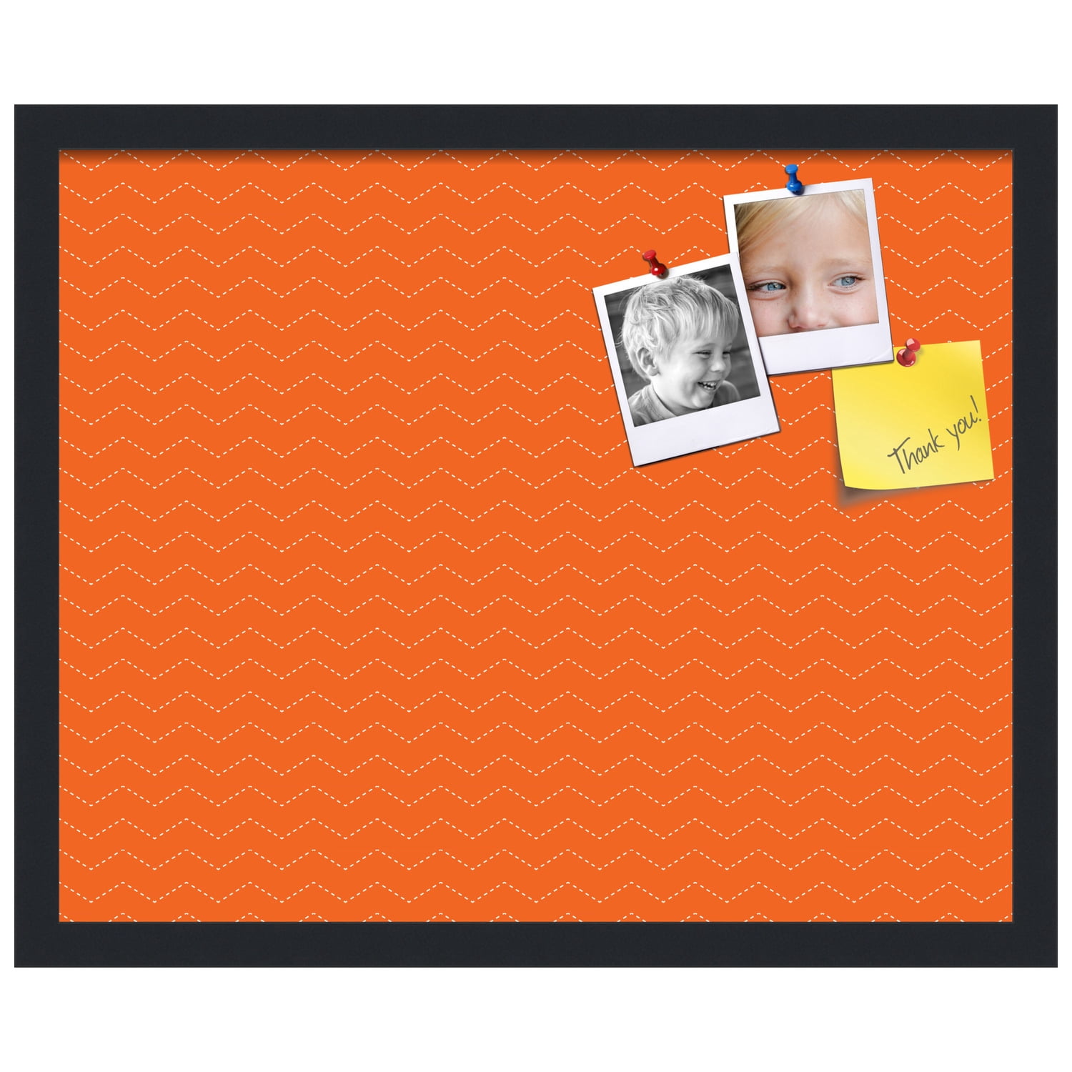 PinPix ArtToFrames 19x15 Custom Cork Bulletin Board    Poster Board Has a Fabric Style Canvas Finish, Framed in Satin Black (PinPix-517)