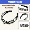 thumbnail image 4 of Vocoste Leopard Pattern Headband for Women Elastic Knotted Headband Accessories Black, 4 of 6