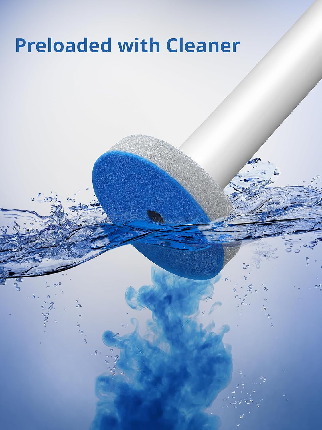 Toilet Cleaner Wand, Disposable Toilet Brush and Holder Set, Toilet Bowl Cleaner Brush, Wall Mounted Toilet Brush Set, Toilet Wand Kit with Refill Heads, Toilet Wand Holder for Home and RV Use