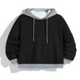 thumbnail image 2 of PENGXIANG Sweat à Capuche à Cordon pour Hommes avec Couleur Contrastée et Manches Longues, 2 of 4