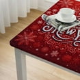 thumbnail image 4 of BANET Christmas Square Tablecloth Christmas Table Cover Square Waterproof Table Protector for Outdoor Wedding Party Dining Room Table White, 4 of 7