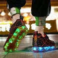 thumbnail image 6 of YUNICUS Kids Light Up Shoes Led Flash Sneakers with Spider Upper USB Charge for Boys Girls Toddles Best Gift for Birthday Thanksgiving Christmas Day(Toddler 10, Blue28), 6 of 7