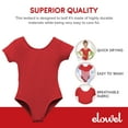 thumbnail image 4 of Girls' Team Basics Short Sleeve Leotard Red (size-6-8 ), 4 of 7