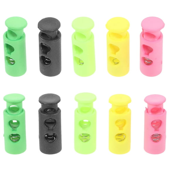 OUNONA 10Pcs Plastic Knitting Needle Caps Assorted Color Versatile Locking Stitch Stoppers