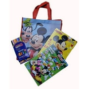 Angle View: Disney Mickey Mouse Coloring Book With Color Pencil Mickey Mouse Tote Bag Set