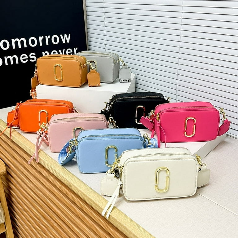 Women s fashion The Snapshot Bag Solid color Camera Bag Advanced sense broadband crossbody bag Mini shoulder bag Walmart