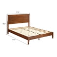thumbnail image 6 of MUSEHOMEINC Mid-Century Modern Solid Wooden Platform Bed with Adjustable Height Headboard for Bedroom,King Size Wooden Bed Frame with Headboard,Wood Slat Support & No Box Spring Needed,King…, 6 of 8