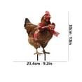 thumbnail image 3 of Inserto de árbol de Navidad Fiudx metal forma de pollo decoración navideña para exteriores, 3 of 5