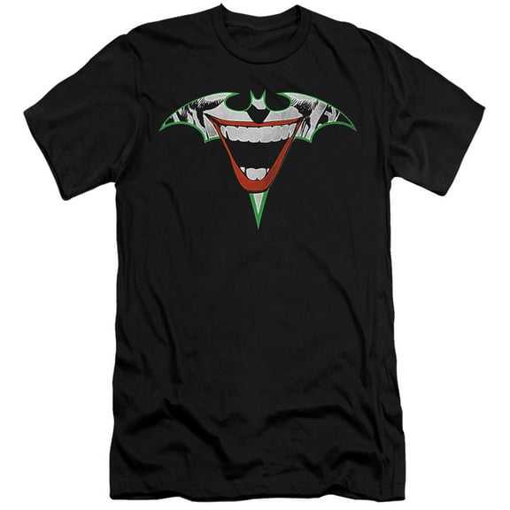 Batman Joker Bat Logo S/S Adult 30/1 T-Shirt Black