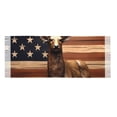 thumbnail image 4 of Rateoe Deer American Flag Vintage Women's Traditional Scarf Wrap Tassel Shawl Fringes Neck Head Shawl Retro Scarf, 4 of 8