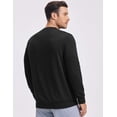 thumbnail image 2 of Pinspark Men's Long Sleeve Shirts Crew Neck T-Shirt Casual Pullover Tees Soft Stretch Basic Tee Shirt with Zipper Pocket, 2 of 7