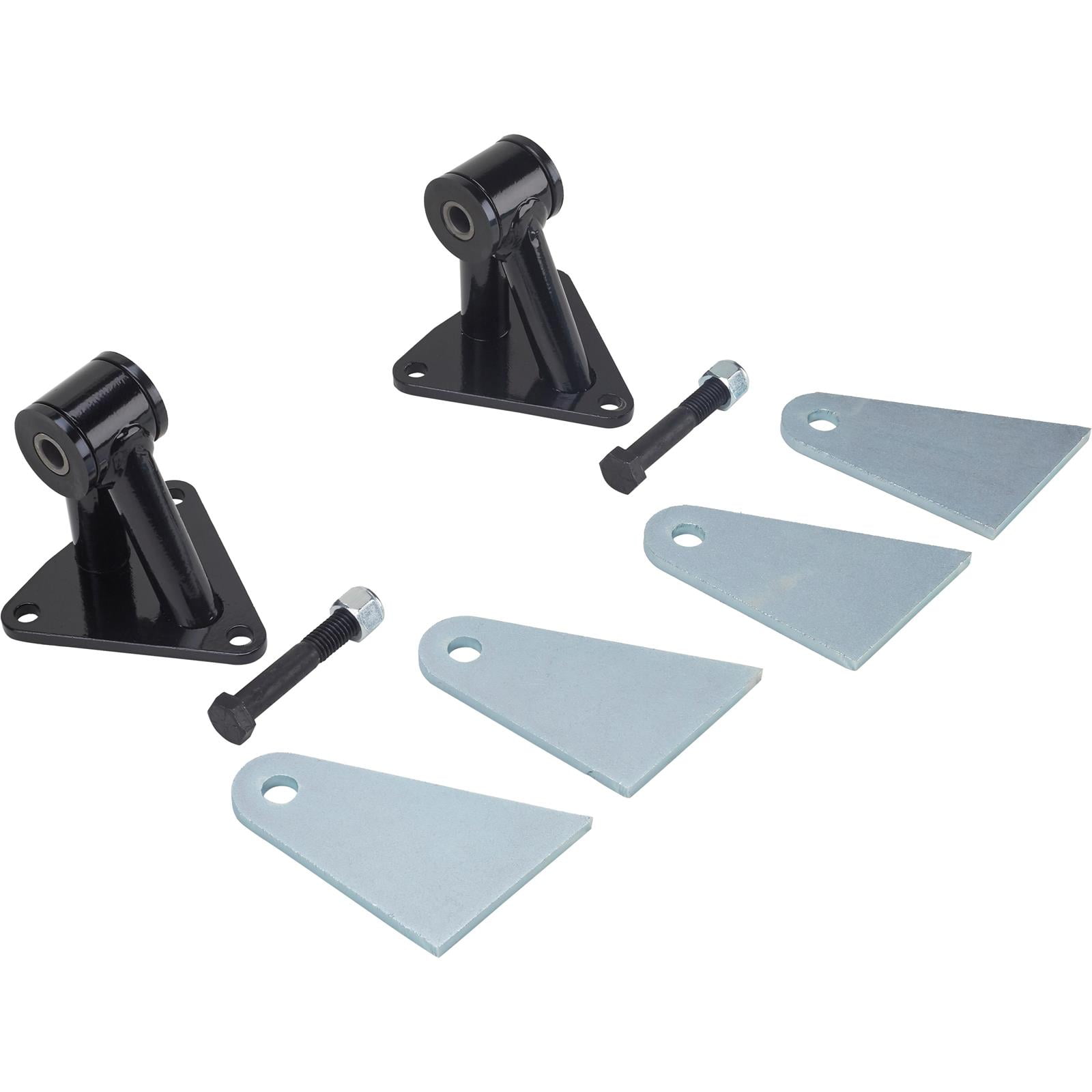 SBC/BBC Chevy V8 Engine Weld-In Motor Mount Kit, Black