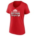 thumbnail image 2 of Women's Fanatics  Red Wisconsin Badgers Fundamentals Region Draw T-Shirt, 2 of 3