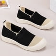 thumbnail image 5 of HTHLVMD Women's Knit Slip-On Sneakers, Breathable Mesh Casual Shoes, Women's Casual Slip-On Loafers Comfortable Round Toe Flat Shoes for Daily Wear and Travel, Black 5, 5 of 7