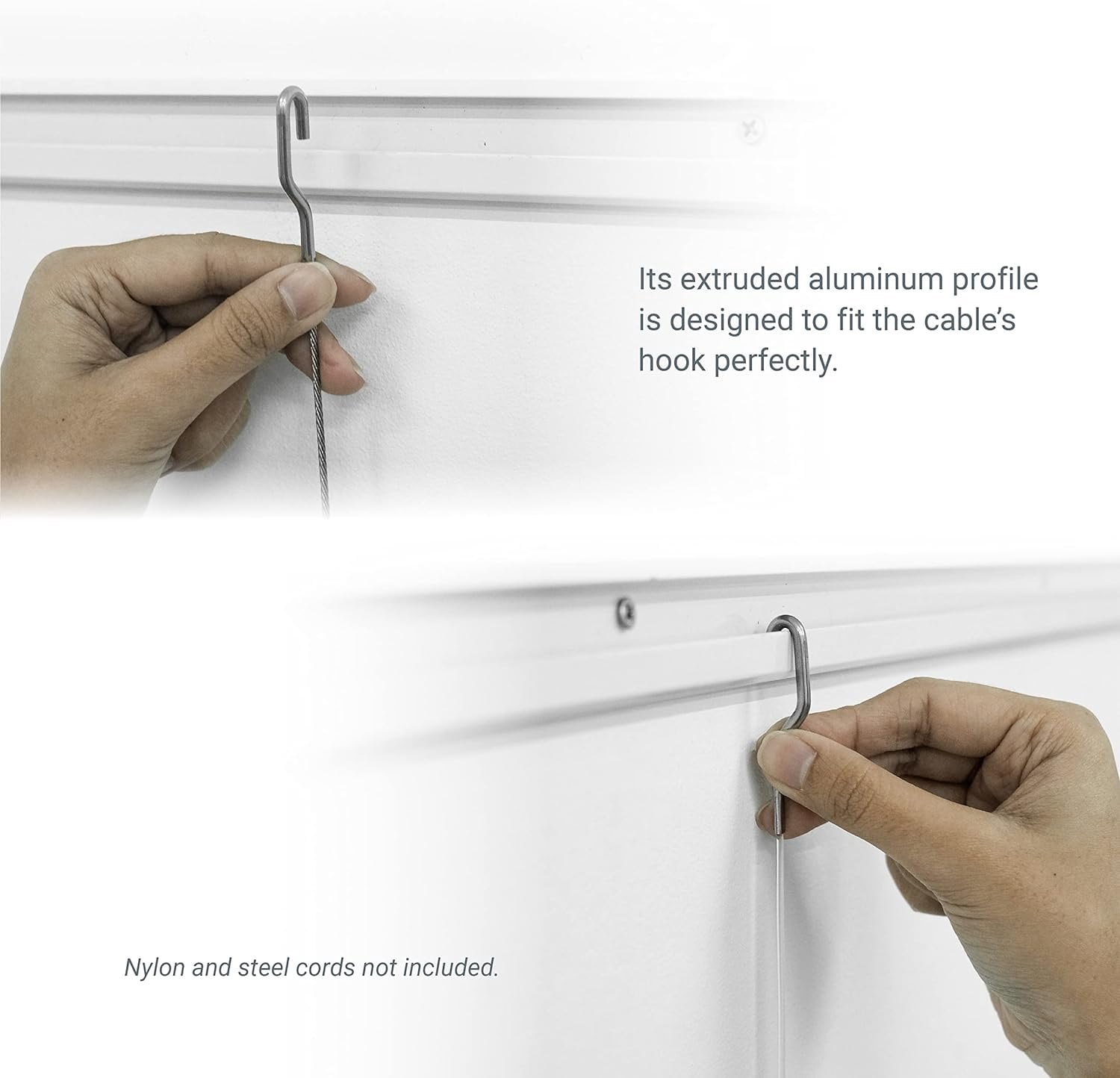 Picture Hang Solutions - 154-lb Capacity Wall Track - 79-Inch Picture Rail - Gallery Hanging Systems