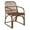 Brown, variant on Hastings Chair with Gray Wash Rattan Frame and Sled Base Fully Assembled