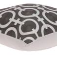 thumbnail image 3 of 20" x 7" x 20" Transitional Gray and White Accent Pillow Cover With Poly Insert, 3 of 5