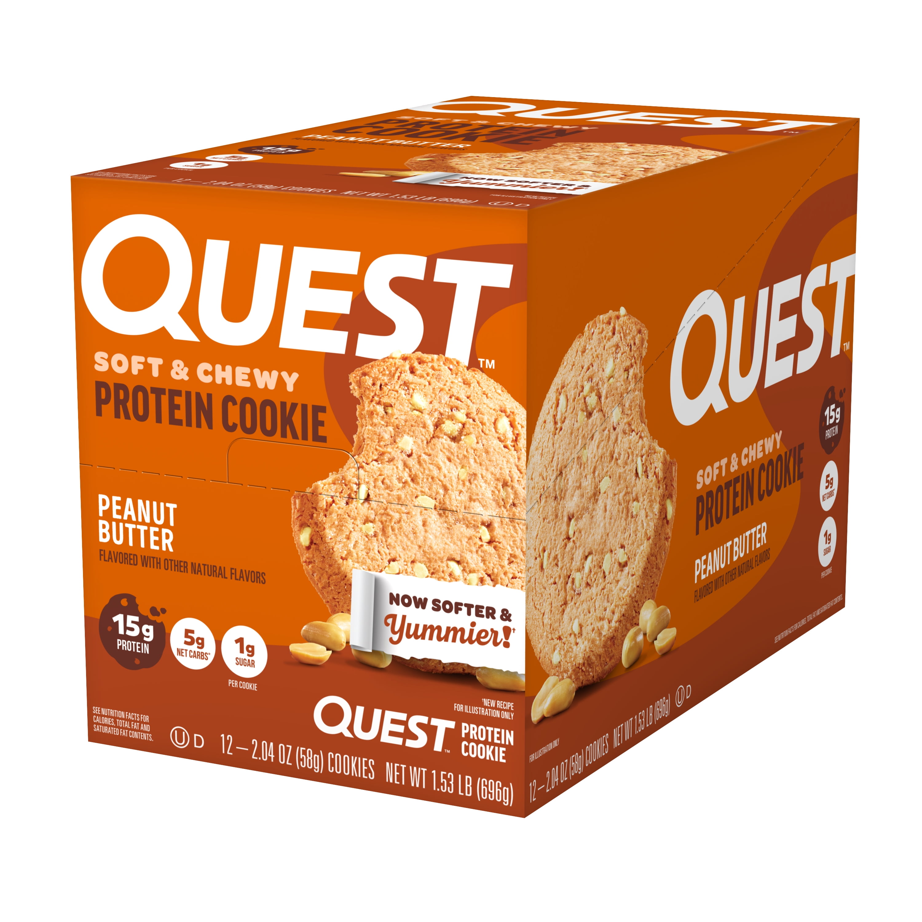 Quest Protein Cookie, Peanut Butter, 15g Protein, 12 Ct
