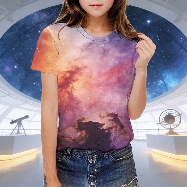 Blusas y camisas de manga corta con cuello redondo para niños pequeños, niñas y niños. Bonita camiseta de manga corta con cuello redondo y estampado.