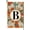 B, variant on Monogram Letter D Garden Flag Summer Daisy 12x18 Vertical Double Sided Spring Floral Outside Decorations Small Burlap Family Last Name Initial Yard Flag
