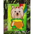 thumbnail image 3 of Caroline's Treasures BB1948GF Yorkie Yorkishire Terrier St. Patrick's Day Flag Garden Size , Small, multicolor, 3 of 3