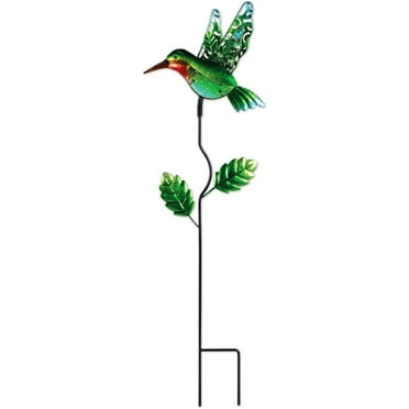 Sunset Vista Designs Glass Lacy Garden Stakes Plant Pick, Hummingbird, 28-Inch