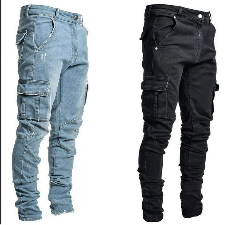 Mens multi shop pocket jeans