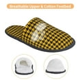 thumbnail image 3 of Fotbe Retro Yellow and Black Houndstooth Pantuflas Peludas para Mujer con Estampado, Zapatillas de Peluche, Zapatos de Invierno para Casa, Uso Interior y Exterior-Medium, 3 of 8