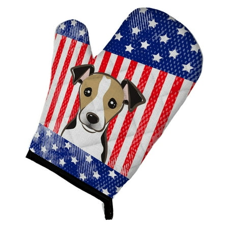 

Carolines Treasures BB2191OVMT American Flag and Jack Russell Terrier Oven Mitt Large multicolor