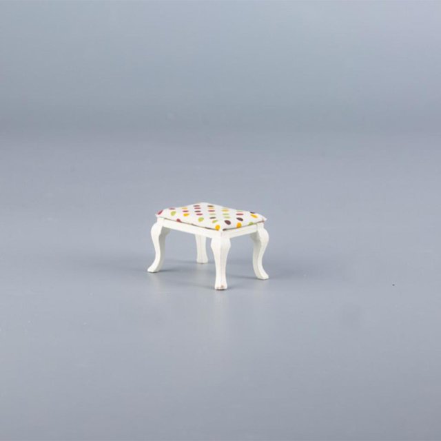 Clásico 1:12 Casa de Taburete de Maquillaje Modelo de Juguetes Muñeca de La Decoración Accesorios Accesorios Juguetes blanco lechoso Hugo Casa de muñecas en miniatura