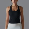 thumbnail image 3 of Mittory Women Ribbed Workout Crop Tops with Built in Bra Yoga Racerback Tank Top Tight Fit, 3 of 8