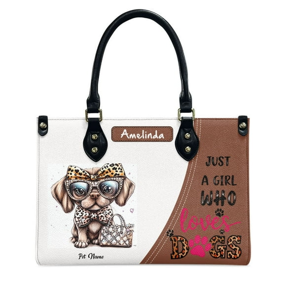 Chesapeake Bay Retriever Dog Bag, Personalized Leather Handbags For Women - Personalized Leather Purse with Name - Tote Bags for Mom Grandma - Custom Gifts Ideas for Her, Gift for Dog Lover